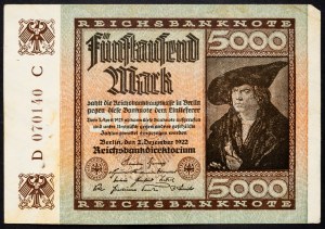 Nemecko, 5000 mariek 1923