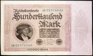 Nemecko, 100000 mariek 1923