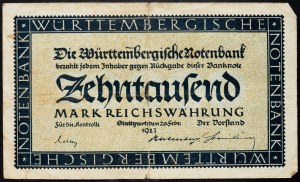 Allemagne, 10000 Mark 1923