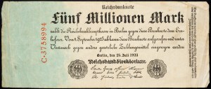 Allemagne, 5000000 Mark 1923