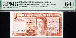Gibilterra, 1 sterlina 1988