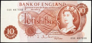 Grande-Bretagne, 10 Shillings 1961-1970