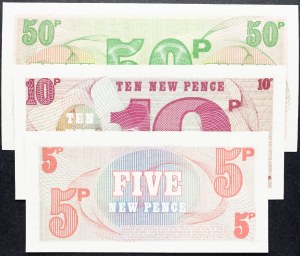 Wielka Brytania, 5, 10, 50 pensów 1972