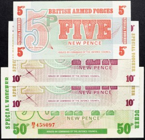 Gran Bretagna, 5, 10, 50 Pence 1972