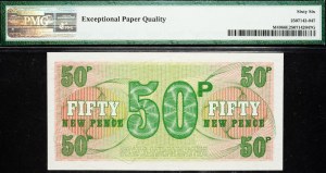 Velká Británie, 50 nových pencí 1972