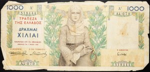 Grécko, 1000 drachmai 1935