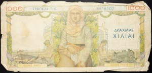 Řecko, 1000 drachmai 1935