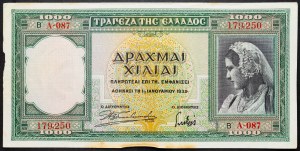 Grécko, 1000 drachmai 1939