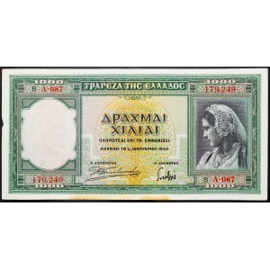 Greece, 1000 Drachmai 1939