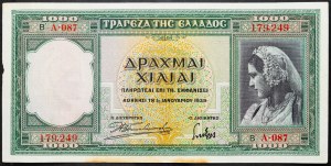 Grécko, 1000 drachmai 1939