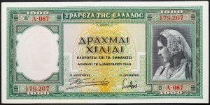 Grèce, 1000 Drachmai 1939