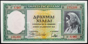 Grécko, 1000 drachmai 1939