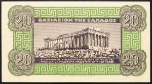 Greece, 20 Drachmai 1939