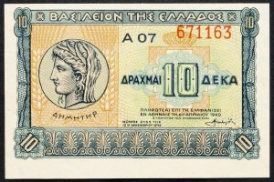 Griechenland, 10 Drachmen 1940