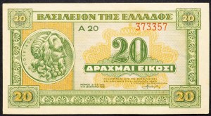 Grecia, 20 dracme 1940