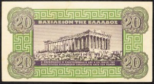 Greece, 20 Drachmai 1940