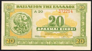 Řecko, 20 drachmai 1940