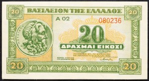Řecko, 20 drachmai 1940