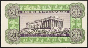 Greece, 20 Drachmai 1940