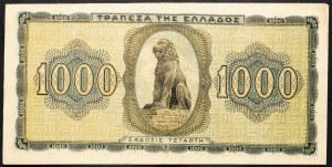 Grecja, 1000 drachm 1942