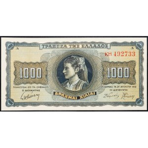 Greece, 1000 Drachmai 1942