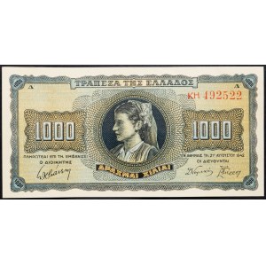 Greece, 1000 Drachmai 1942