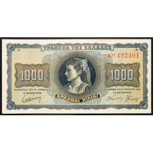 Greece, 1000 Drachmai 1942
