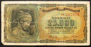 Griechenland, 25000 Drachme 1944