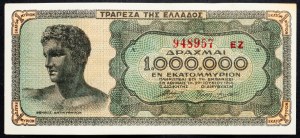 Grécko, 1000000 drachmai 1944