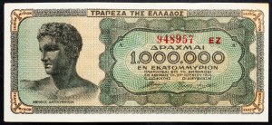 Grecja, 1000000 drachm 1944