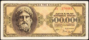 Řecko, 500000 drachmai 1944