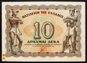 Griechenland, 10 Drachmen 1944