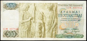 Řecko, 500 drachmai 1968