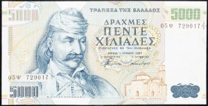Grecja, 5000 drachm 1997