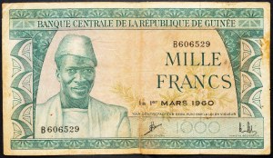 Guinea, 1000 franků 1960
