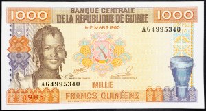 Guinea, 1000 franků 1985