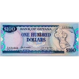 Guyana, 100 Dollars 1989