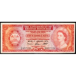 Honduras, 5 Dollars 1973
