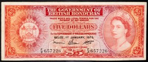 Honduras, 5 dolarů 1973