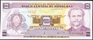 Honduras, 2 Lempiras 2001