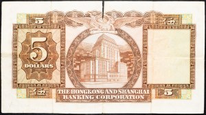 Hongkong, 5 dolarów, 1969 r.