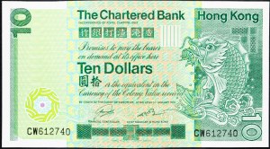 Hongkong, 10 dolarů 1980