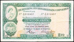 Hong Kong, 10 Dollars 1983
