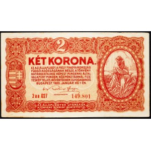 Ungarn, 2 Korona 1920