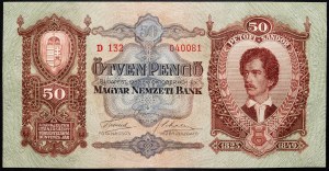Hungary, 50 Pengo 1932
