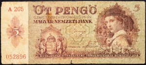 Hungary, 5 Pengo 1939