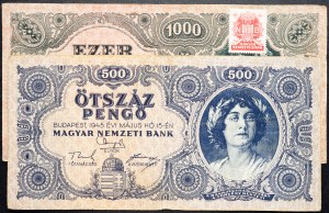 Hongrie, 500, 1000 Pengő 1945