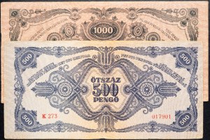 Ungarn, 500, 1000 Pengő 1945