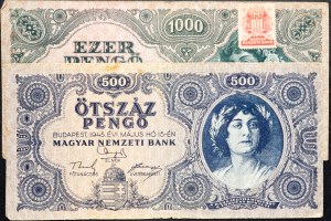 Węgry, 500, 1000 Pengő 1945