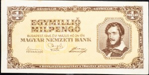 Hungary, 1 Millió Pengő 1946
